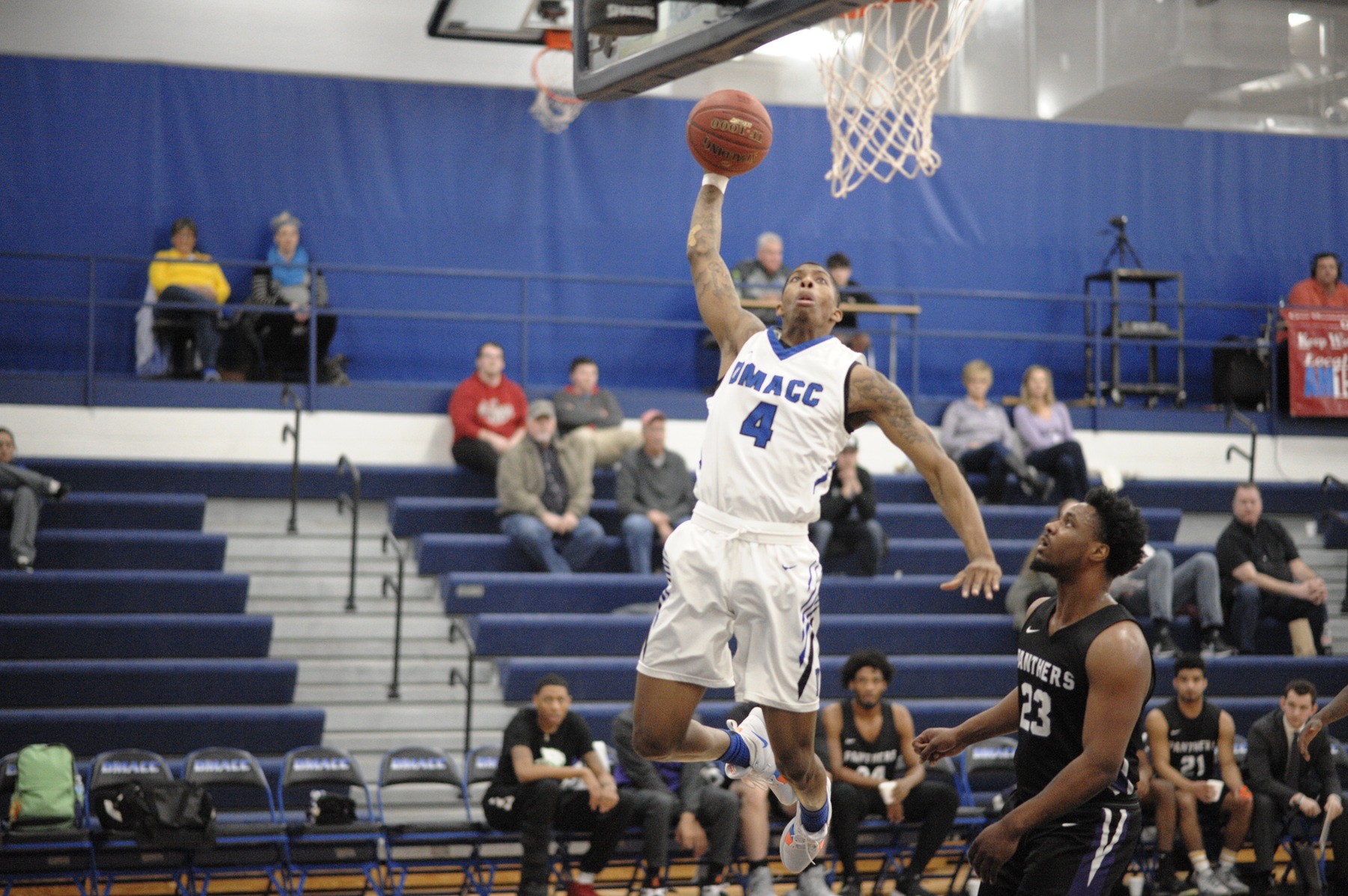 Devonta Prince goes up for the dunk